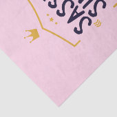 Papier Mousseline Sassy depuis la naissance Nom humoristique (Détail)