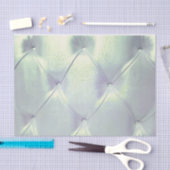 Papier Mousseline Satin Pintuck look argent bleu (Artisanat)