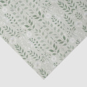 Papier Mousseline Sauge et Dandelions Vert (Détail)