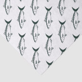 Papier Mousseline Saumon australien en Racing vert et blanc (Détail)