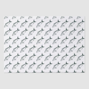 Papier Mousseline Saumon australien en Racing vert et blanc