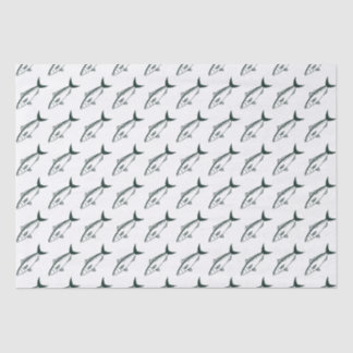 Papier Mousseline Saumon australien en Racing vert et blanc