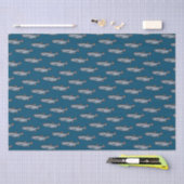 Papier Mousseline Saumon Motif de natation PNW Pêche Poisson envelop (Artisanat)
