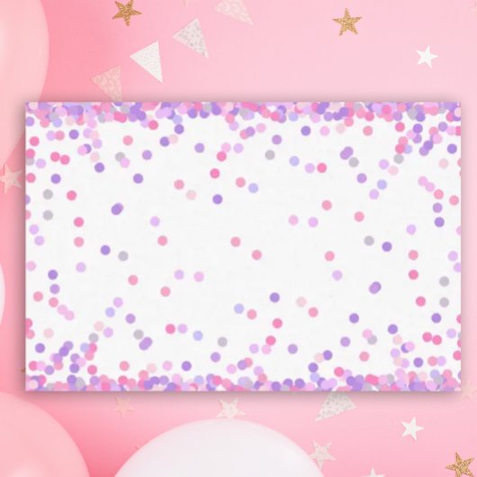 Papier Mousseline Saupoudrer de confettis rose et pourpre