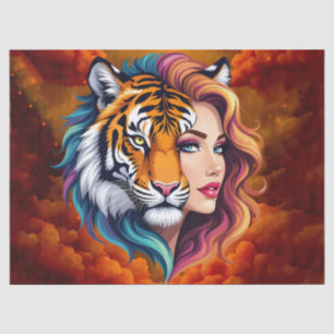Papier Mousseline Sauvage intérieur – Déesse de l'esprit du tigre.