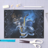 Papier Mousseline Saxophone de musique avec poulpe (Artisanat)
