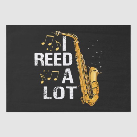 Papier Mousseline Saxophone drôle (Recto)