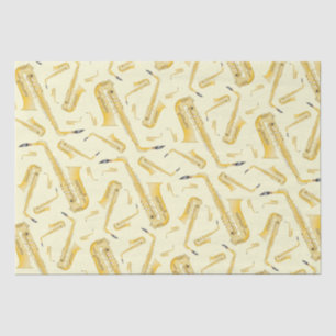 Papier Mousseline Saxophone Musician Band Enseignant Enveloppement P