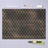 Papier Mousseline Scales Dragon Parties scintillant Noir & Or Chimme (Artisanat)