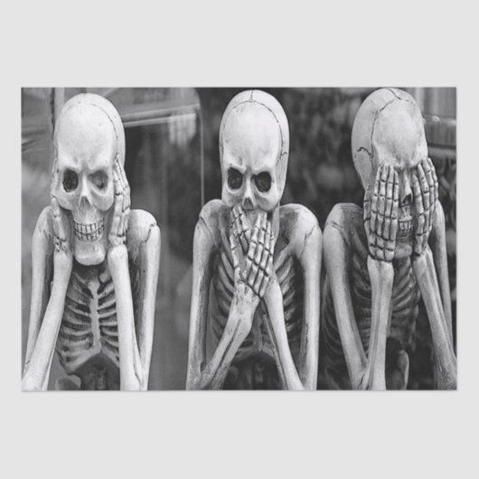 Papier Mousseline Scandale Drôle Skeletons Halloween Tissu Papier (Recto)