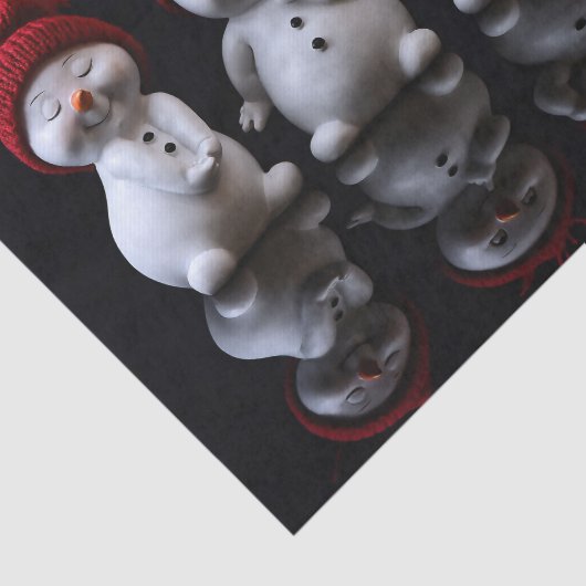 Papier Mousseline Scandaleusement mignon Snowmen (Détail)
