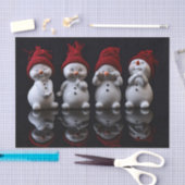 Papier Mousseline Scandaleusement mignon Snowmen (Artisanat)
