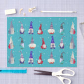 Papier Mousseline Scandi Gnomes Noël #2 Papier Tissu (Artisanat)