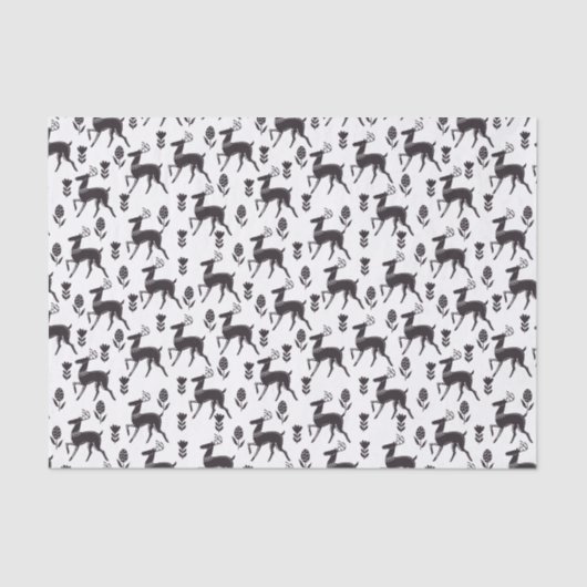 Papier Mousseline Scandia Folk Art Deer (Recto)