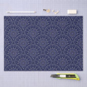Papier Mousseline Scandinave Ditsy Winter Navy & Gold Art Deco (Artisanat)