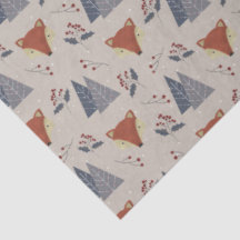 Scandinavian Winter Fox & Holly Forest 