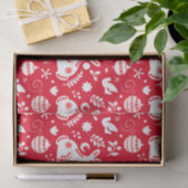 Papier Mousseline Scandinavie Folk Art Bunny Ornements de vacances R (Cadeau)