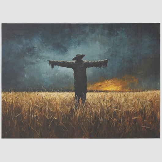 Papier Mousseline Scarecrow sur Dusk Decoupage (Recto)