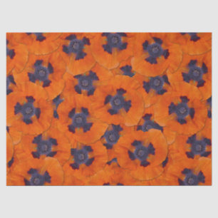 Papier Mousseline Scarlet Orange Poppy Motif sans joint