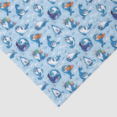 Papier Mousseline Sceaux Bébés Bleus (Détail)