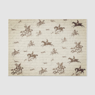 Papier Mousseline Scénario de chasse au renard avec chiens et chevau