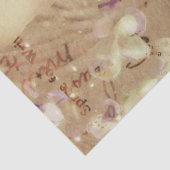 Papier Mousseline Scénario de Sepia Floral Vintage (Détail)