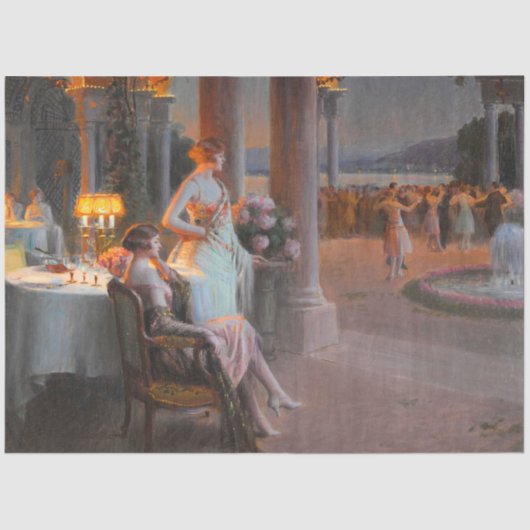 Papier Mousseline Scène Art déco par Delphin Enjolras Découpage (Recto)