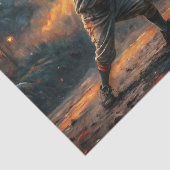 Papier Mousseline Scène de feu de garçon de baseball découpage (Détail)