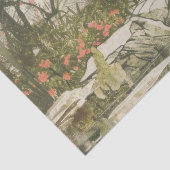 Papier Mousseline Scène de jardin de fleurs de cerisier (8) (Détail)