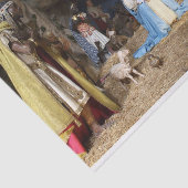 Papier Mousseline Scène de la Nativité de Noël antique (Détail)