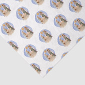 Papier Mousseline Scène de la Nativité Marie Joseph Jésus Motif Noël (Détail)