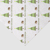 Papier Mousseline Scène de Noël de hérisson (Détail)