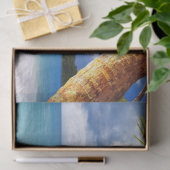 Papier Mousseline Scène de plage tropicale Palmiers Découpage (Cadeau)