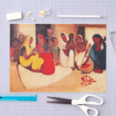 Papier Mousseline Scène de village par Amrita Sher-Gil (Artisanat)