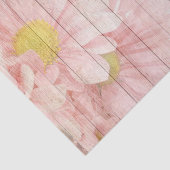 Papier Mousseline Scène florale rose (Détail)