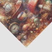 Papier Mousseline Scène Imaginaire de champignons Alice Wonderland D (Détail)