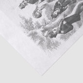 Papier Mousseline Scène noire et blanche de croquet de Decoupage (Détail)