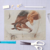 Papier Mousseline Scène stable idyllique par Carl Reichert (Artisanat)