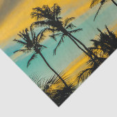 Papier Mousseline Scène tropicale au temps de coucher du soleil (Détail)