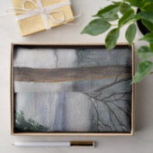 Papier Mousseline Scène Vintage des Cabines d'hiver II (Cadeau)