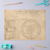 Papier Mousseline Schéma circulaire mécanique sur la dédécoupage de  (Artisanat)