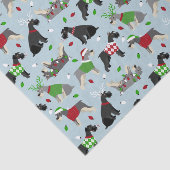 Papier Mousseline Schnauzer de Noël (Détail)