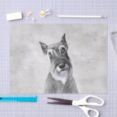 Papier Mousseline Schnauzer (Giant) Peinture - Chien Art (Artisanat)