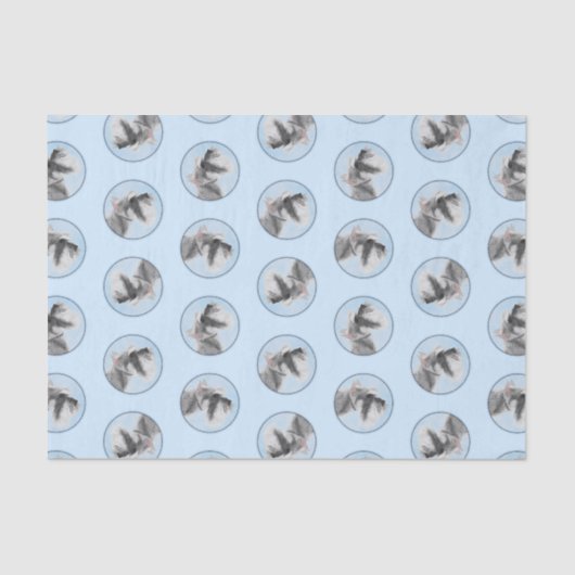 Papier Mousseline Schnauzer Peinture Giant Standard Décroché Chien A (Recto)