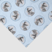 Papier Mousseline Schnauzer Peinture Giant Standard Décroché Chien A (Détail)