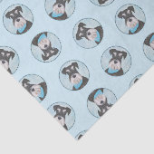 Papier Mousseline Schnauzer Peinture Miniature non découpée Pot de c (Détail)