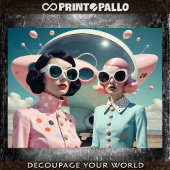 Papier Mousseline Sci-fi Femmes de mode rétrofuturiste (1)