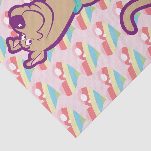 Papier Mousseline Scooby-Doo arc-en-ciel (Détail)