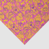 Papier Mousseline Scooby-Doo | Funky Flower Motif (Détail)