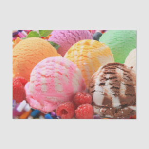 Papier Mousseline scoops de glaces colorées